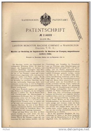 Original patentschrift - original,